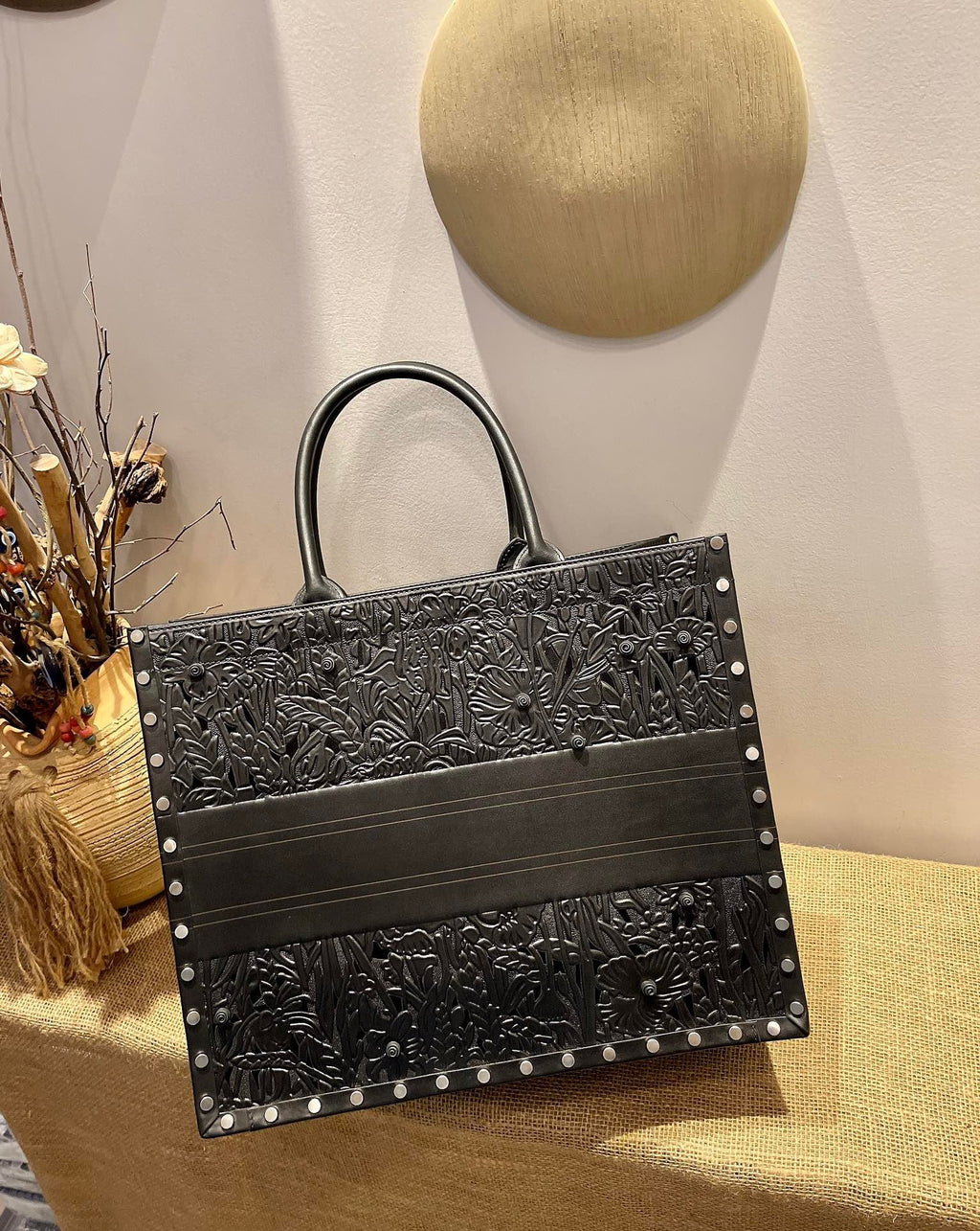 GLAMI Large Book Tote Black, For Women, WomenÃ¢â‚¬â„¢s Handbags 16.5in/42cm CD