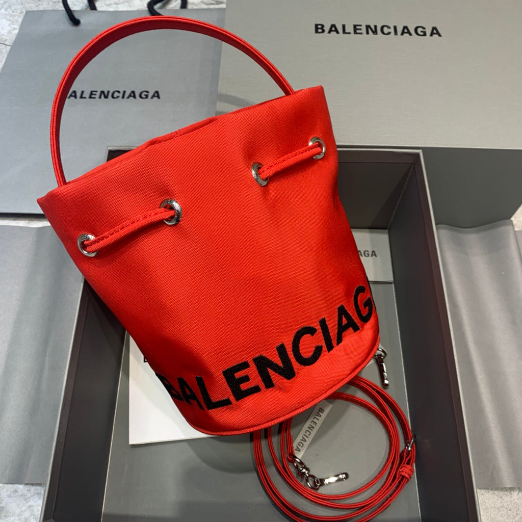 Balen Le Cagole MeGLAMIum Bucket Bag In Red, For Women,  Bags 11.8in/30cm