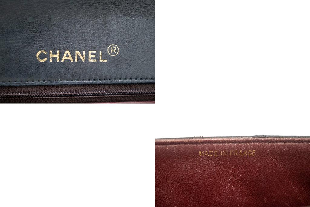CHANEL Full Flap Chain Shoulder Bag Black Quilted Lambskin Purse j65