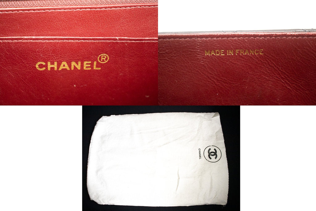 CHANEL Classic Large 13" Flap Chain Shoulder Bag Black Lambskin j63
