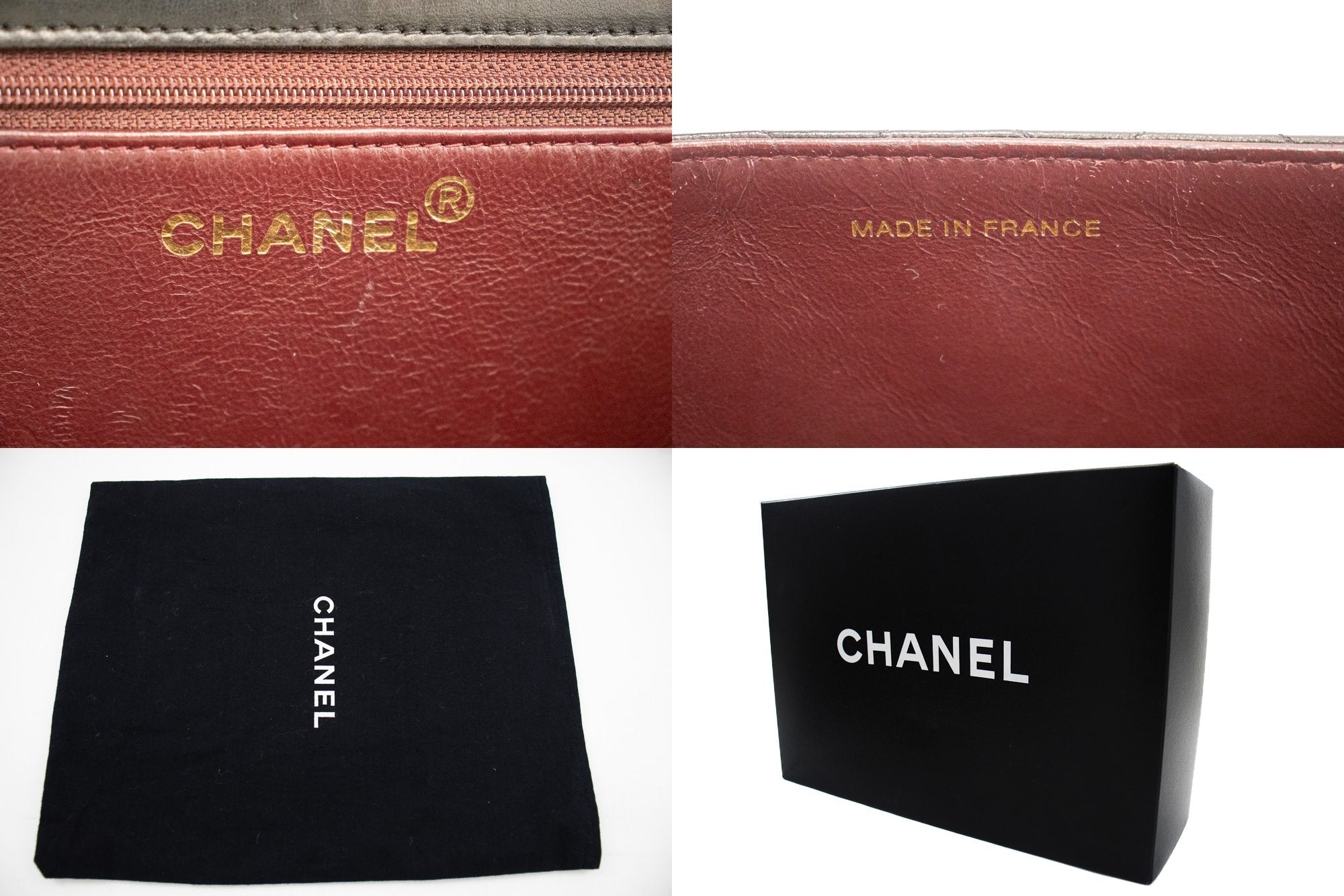CHANEL Chain Shoulder Bag Clutch Black Quilted Flap Lambskin Purse j78