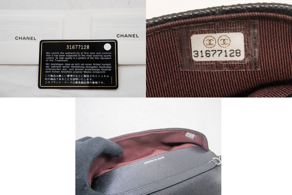 CHANEL Flap Phone Holder With Chain Bag Black Crossbody Clutch j99