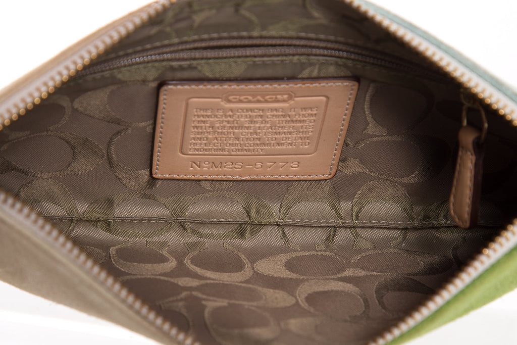 Coach Suede Color Block Clutch