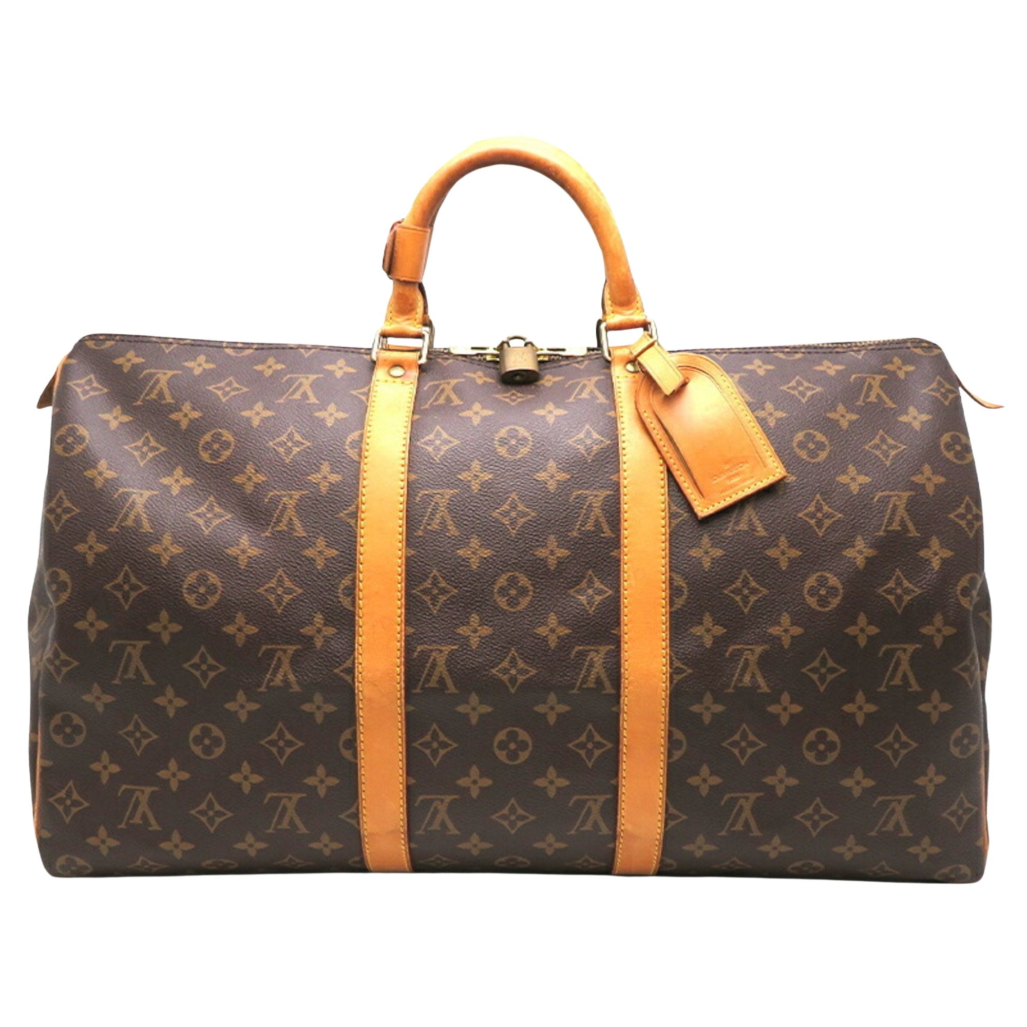 Louis Vuitton Keepall 50  Canvas Travel Bag ()