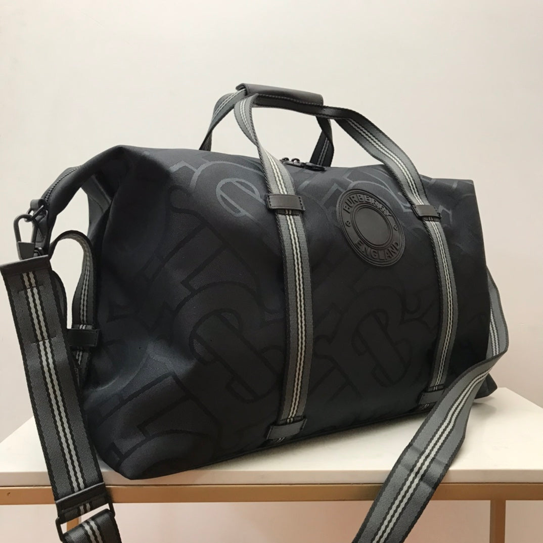 GLAMI Monogram Recycled Polyester Jacquard Holdall Black For Men, Bags 19.7in/50cm