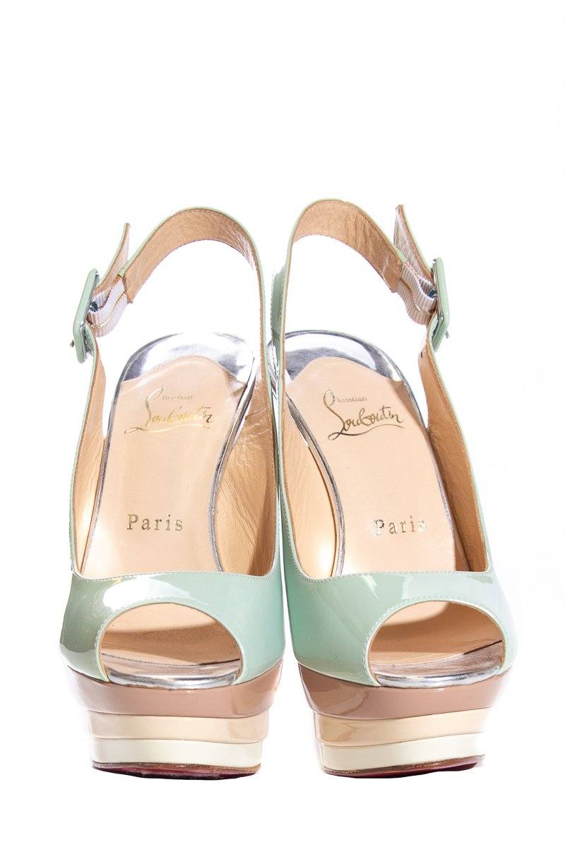 Christian Louboutin Multicolor Slingbacks SZ 36.5