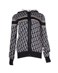 Dior Reversible Zipped Cardigan with Hood in Multicolor Cashmere