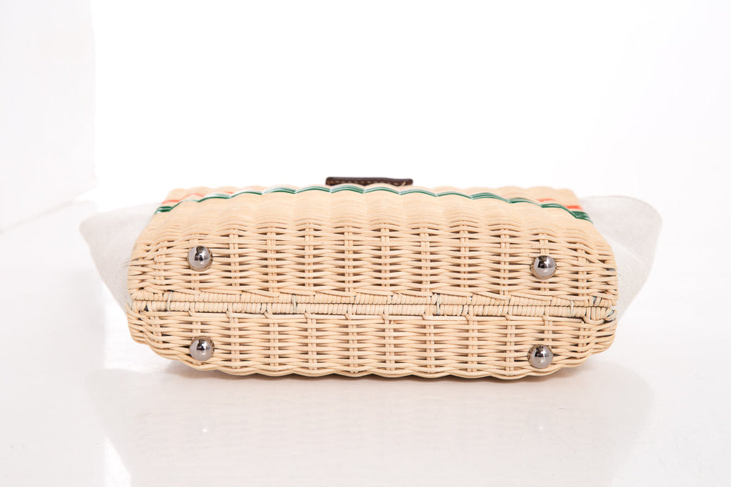 Rodo Wicker & Leather Handle Bag
