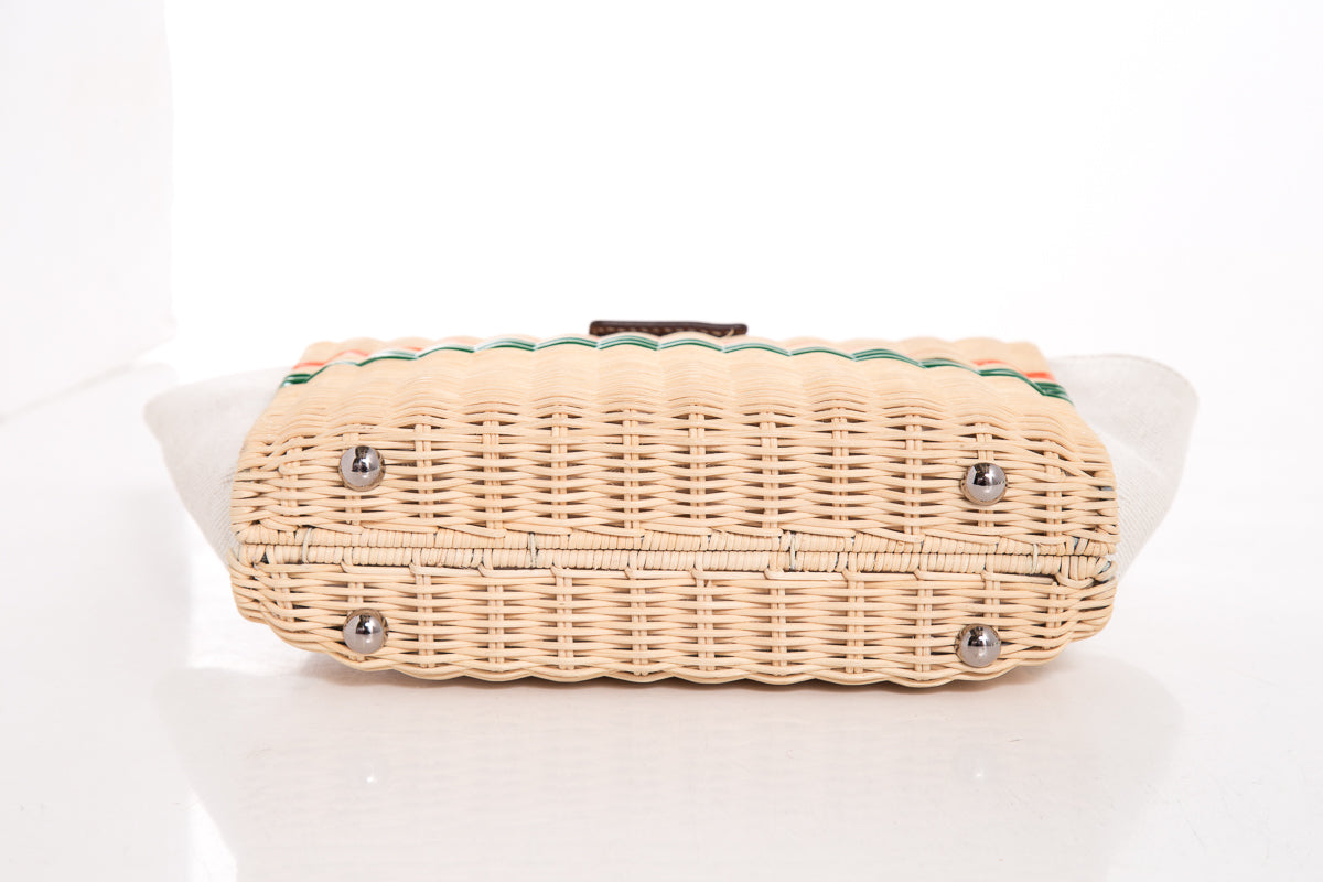 Rodo Wicker & Leather Handle Bag