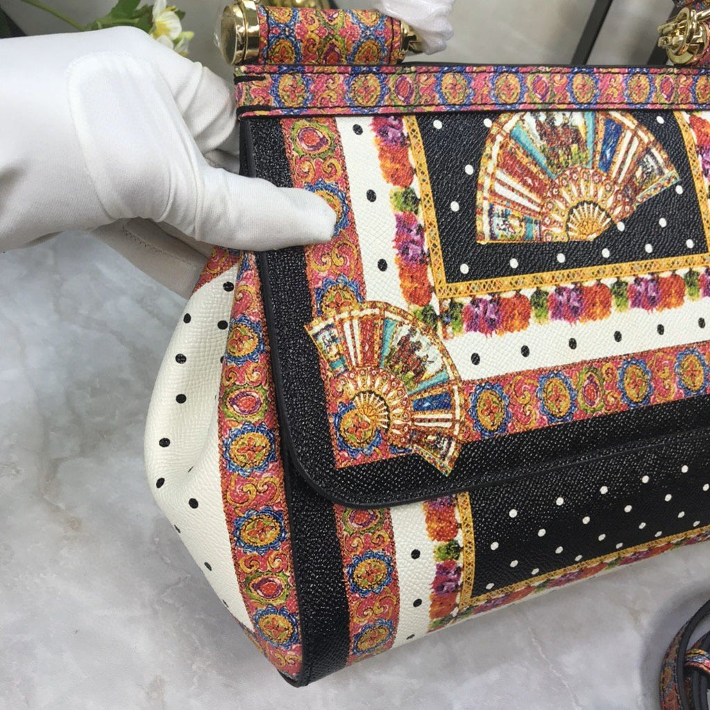 GLAMI 90s Sicily Bag With Logo Print Multicolor For Women 10.2in/26cm GLAMI