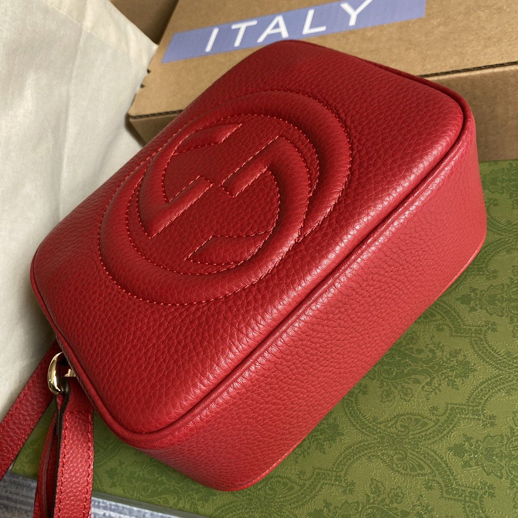 gg Soho Small Disco Bag Red For Women, Women’s Bags, Shoulder And Crossbody Bags 8in/21cm gg 308364