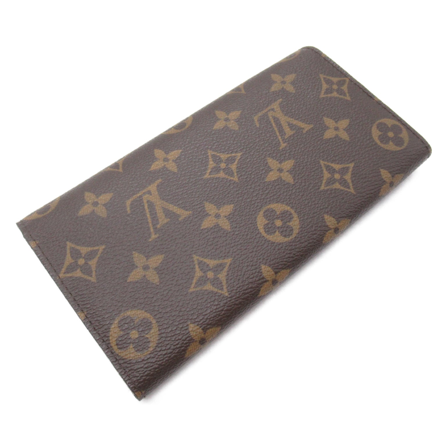 Louis Vuitton Portefolio Sarah Double Fold Wallet Wallet PVC Coated Canvas Monogram   Brown M61734