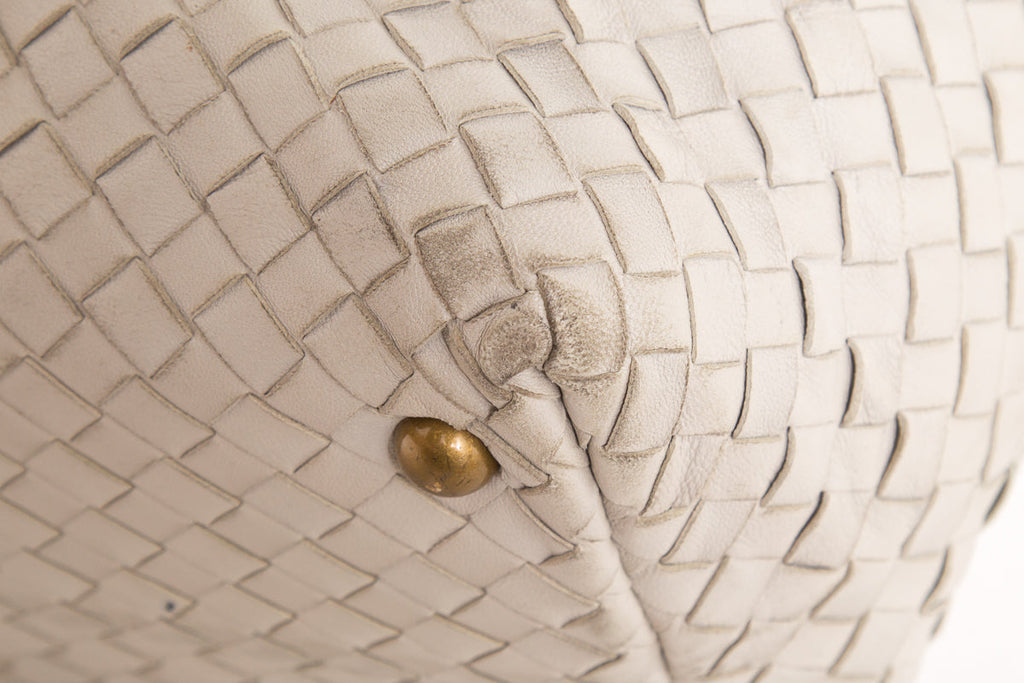 Bottega Veneta Natural Intrecciato Leather Boston Tote