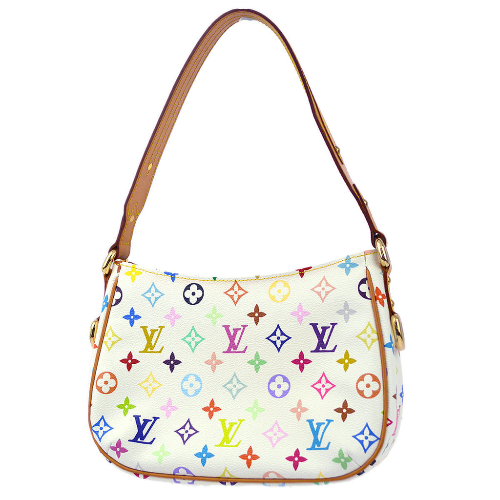 Louis Vuitton 2005 White Monogram Multicolor Lodge PM Handbag M40053