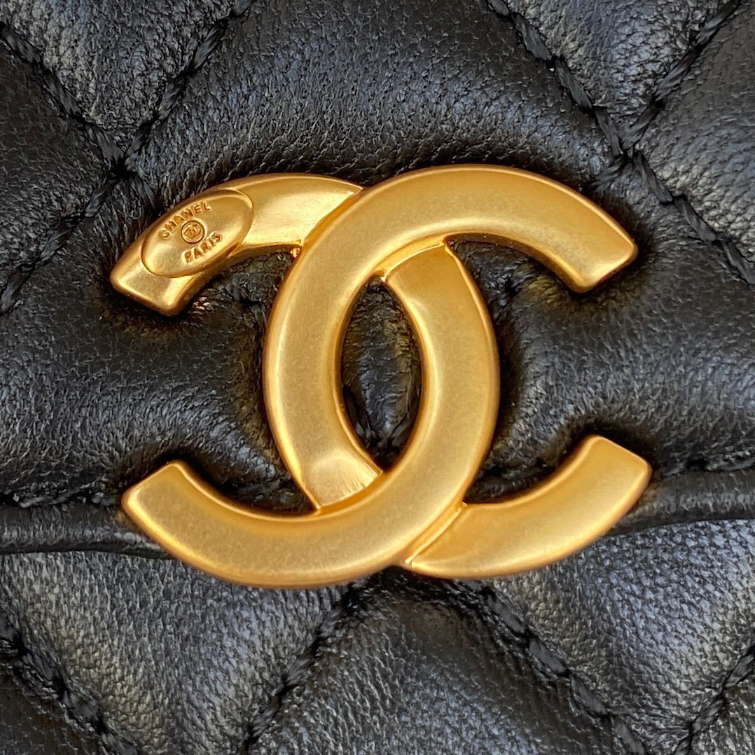 CHL Clutch With Chain Gold Hardware Black For Women, Women’s Handbags, Shoulder Bags 5.7in/14.5cm AP2945