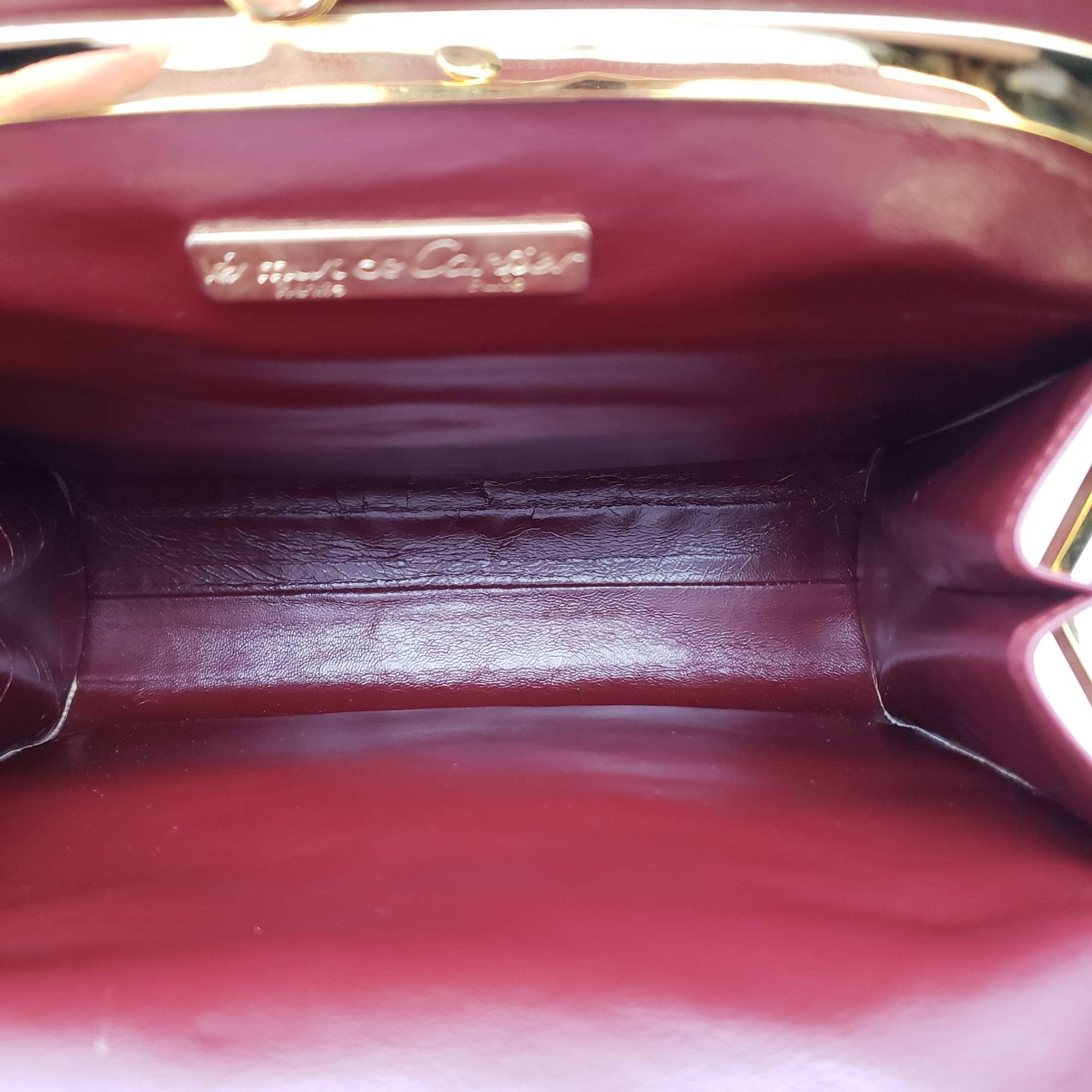 Cartier Gold Leather Clutch Bag