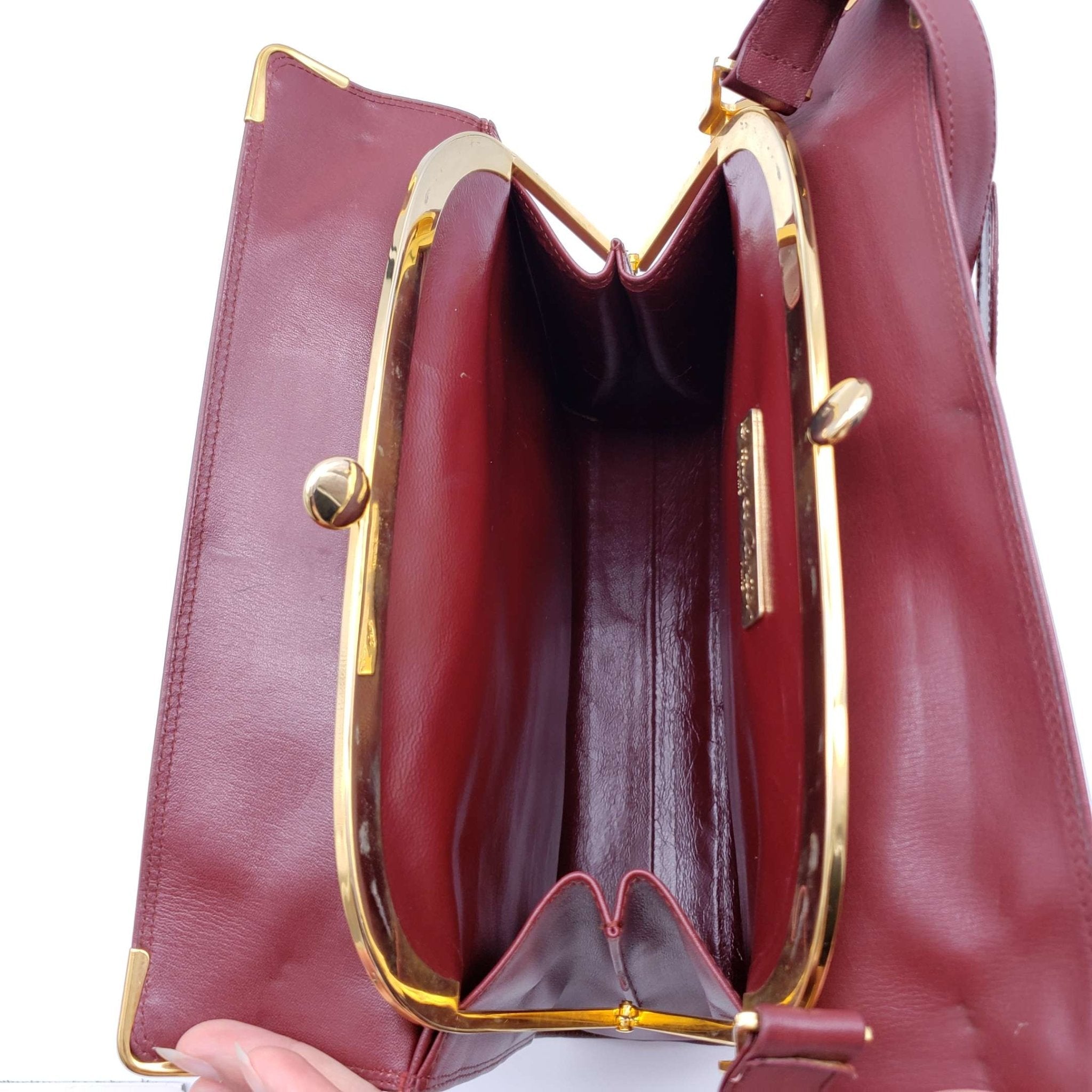 Cartier Gold Leather Clutch Bag
