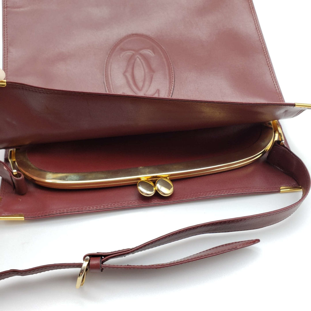 Cartier Gold Leather Clutch Bag