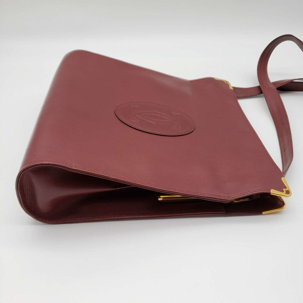 Cartier Gold Leather Clutch Bag