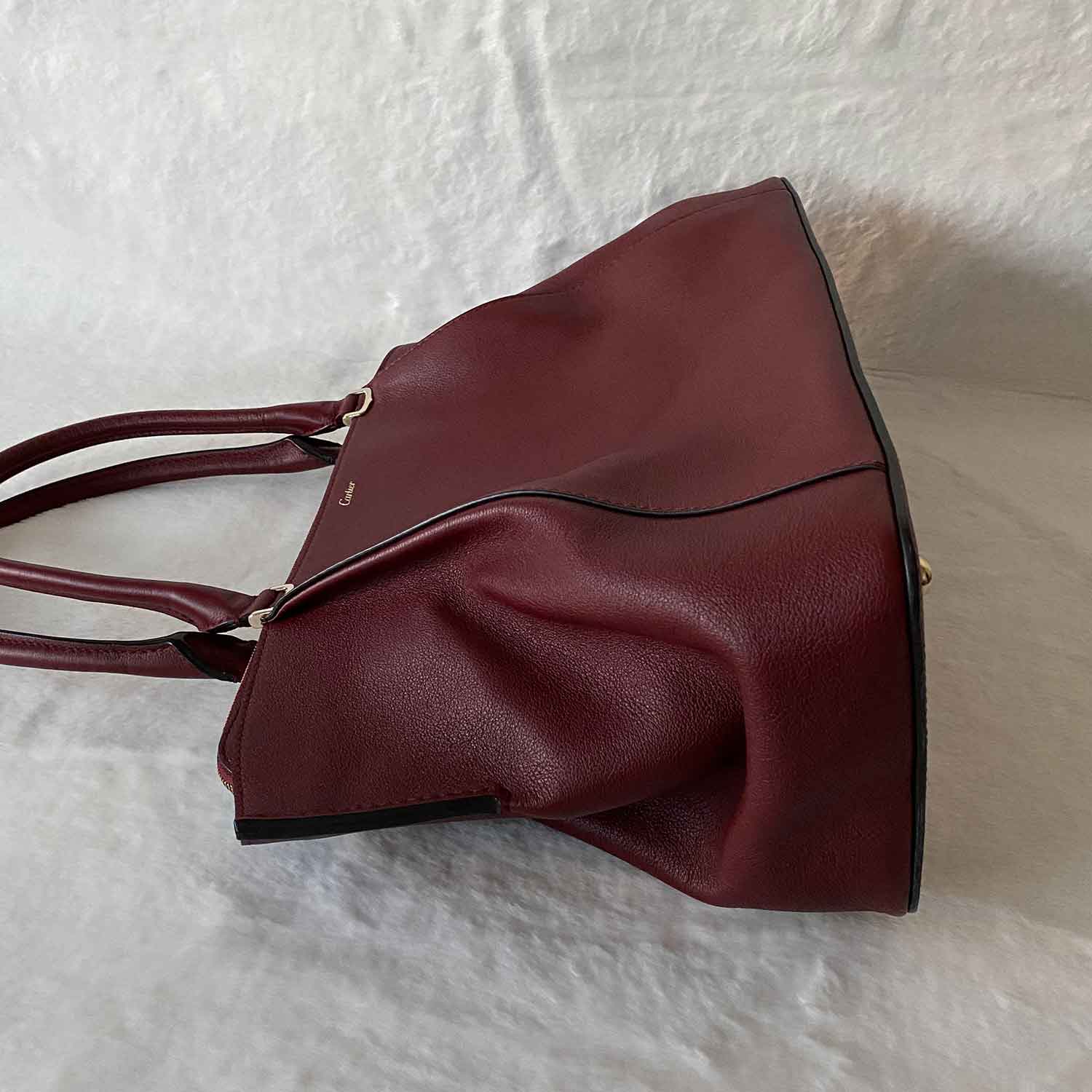 Cartier C de Cartier Leather Handbag