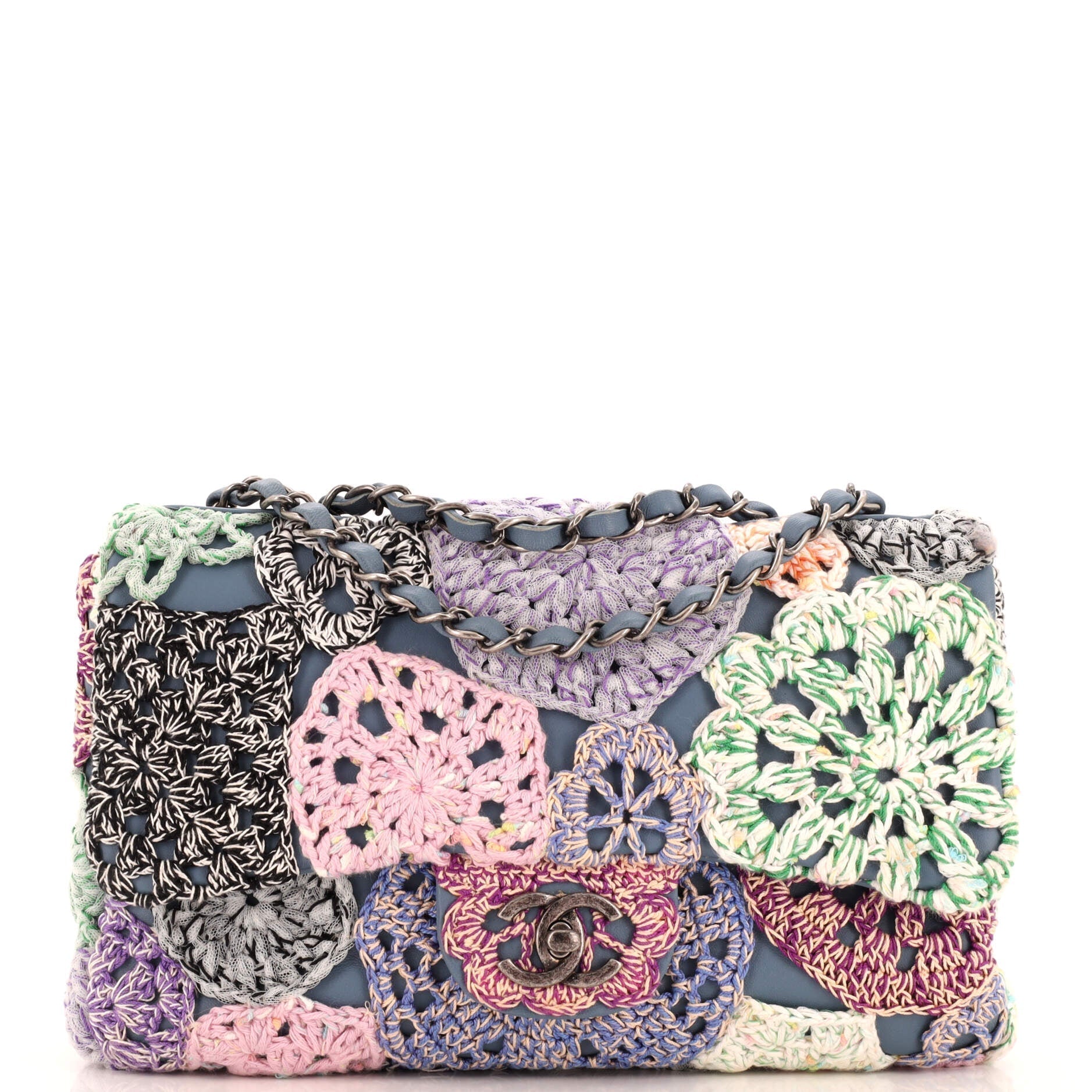 CHANEL Paris-Seoul Flap Bag Crochet and Lambskin Medium