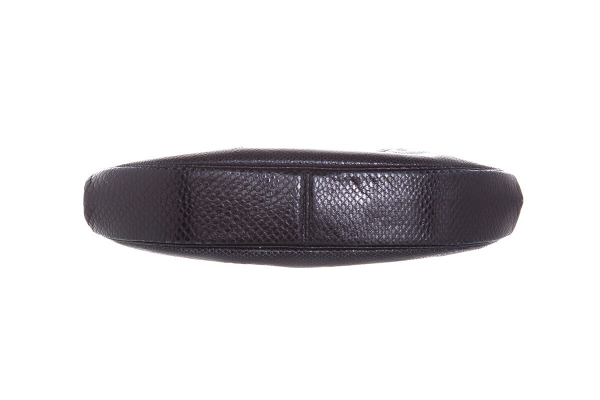 Judith Leiber Vintage Black Snake & Crystal  Clutch