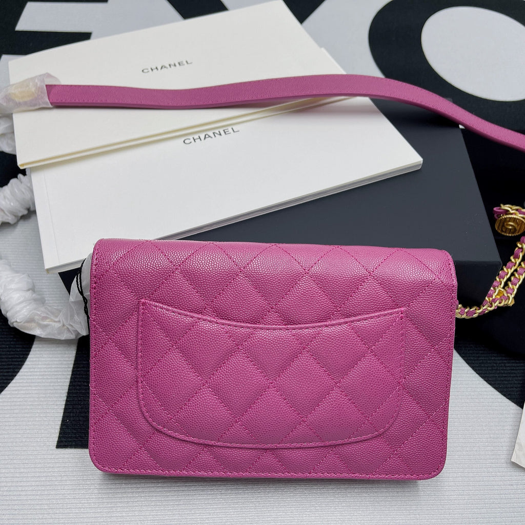 CHLSmall GlamIap Bag Gold Hardware Plum For Women Handbags, Shoulder Bags 7.5in/19cm AP2840