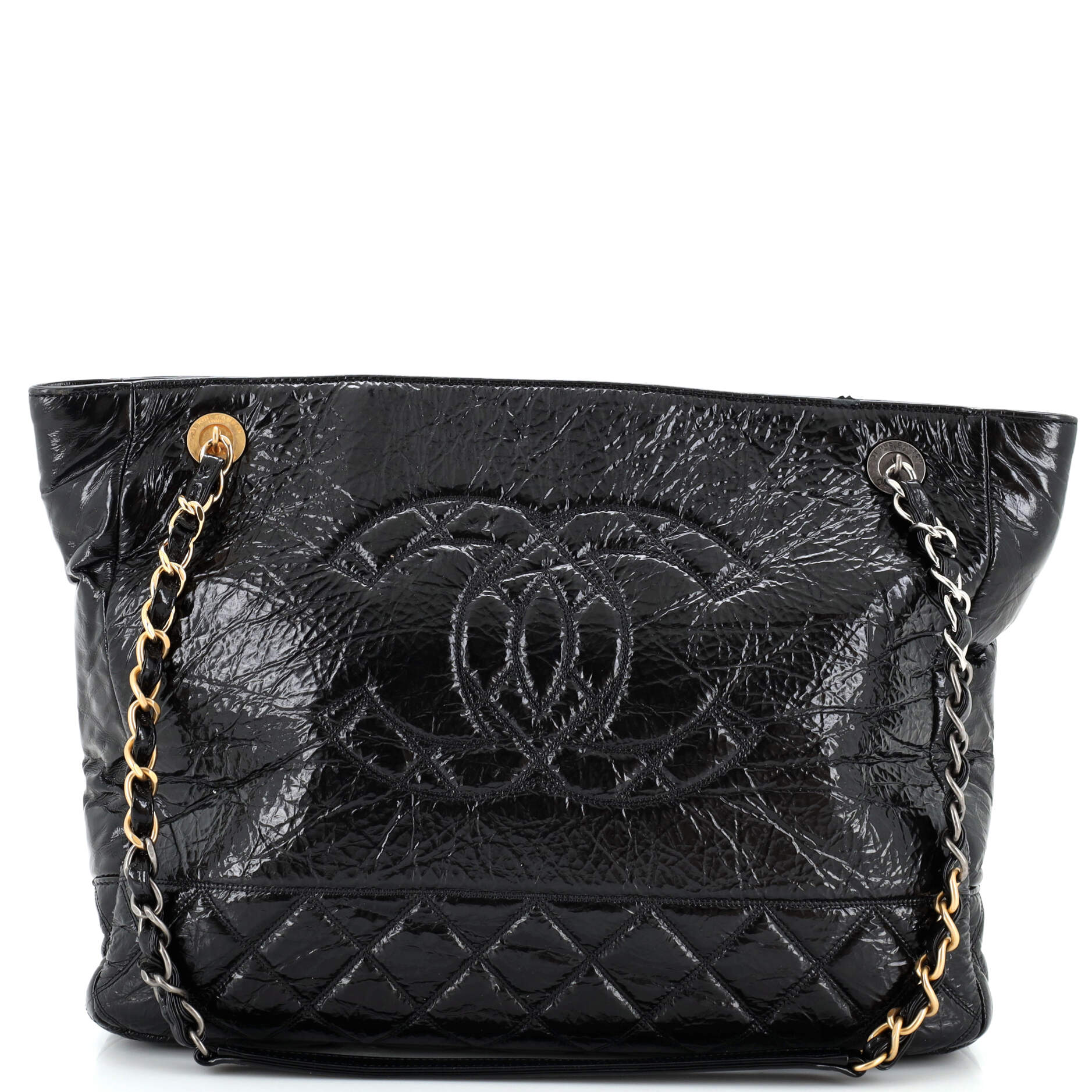 CHANEL Paris-31 Rue Cambon Timeless CC Shopping Tote Quilted Shiny Aged Calfskin Medium