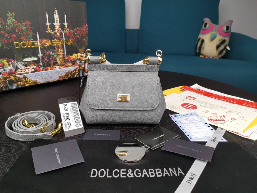 GLAMI Small Sicily Bag In Dauphine Gray For Women 7.5in/19cm GLAMI
