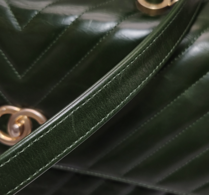 Preloved Chanel Coco Handle Bag Maxi Green 250105781012547