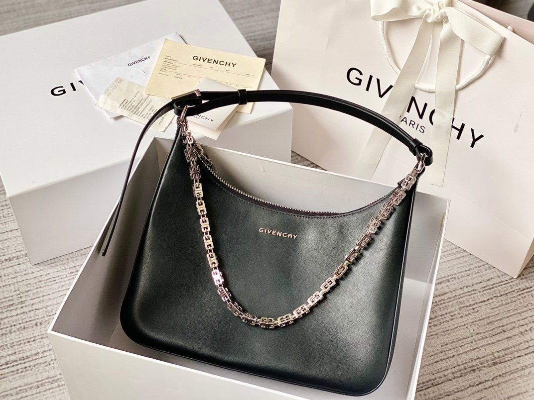 gv MeGLAMIum Moon Cut Out Bag Black For Women, Handbags, Shoulder Bags 11.8in/30cm GVC GLAMI50LWB1A4-001