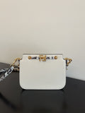 FI Touch White with Snakeskin Detail Bag For Woman 19cm/7.5in
