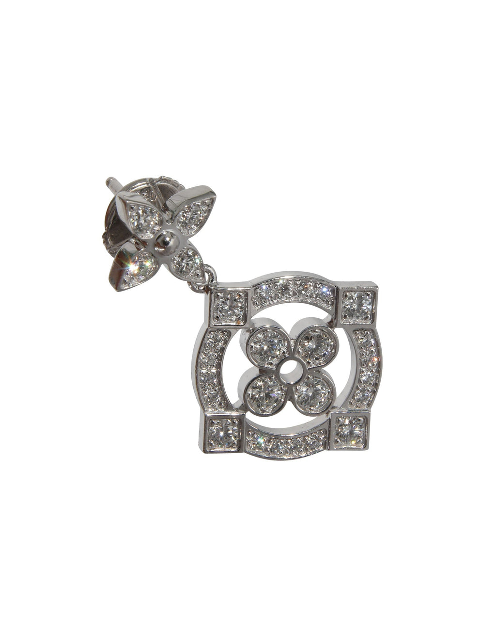 Louis Vuitton Dentelle Earrings in 18K White Gold 0.80 Ctw