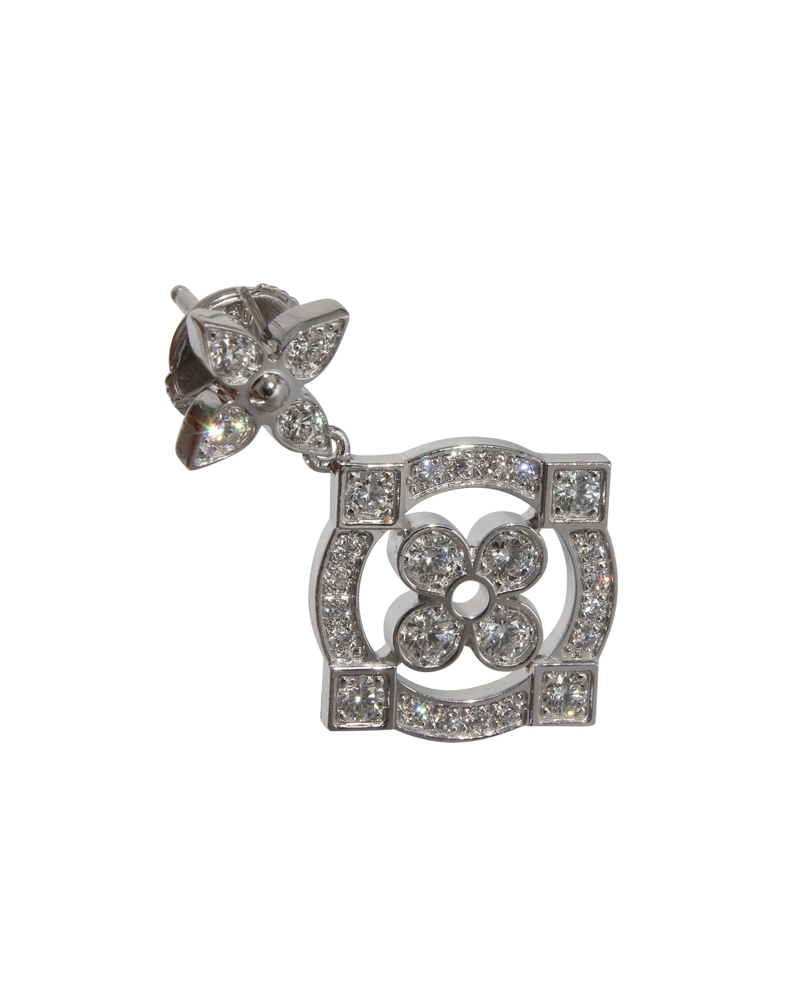 Louis Vuitton Dentelle Earrings in 18K White Gold 0.80 Ctw