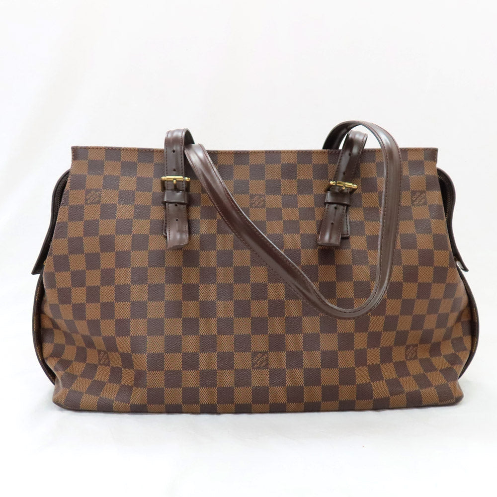Louis Vuitton Louis Vuitton Damier Chelsea N51119 Evelyn Shoulder Bag Brown Leather  Unisex