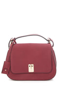 Valentino Red Grained Leather Shoulder Handbag