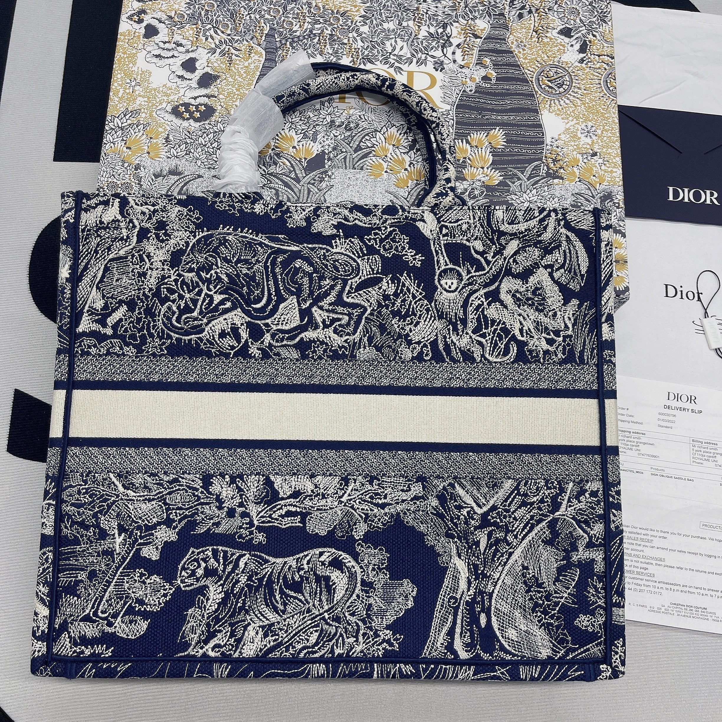 GLAMI Large Book Tote Blue Multicolor, For Women, WomenÃ¢â‚¬â„¢s Handbags 16.5in/42cm CD M1286ZRGO_M928