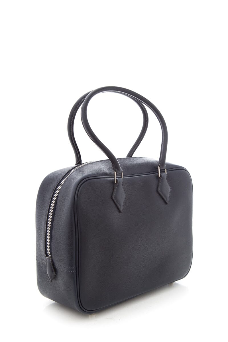HermÃƒÆ’Ã‚Â¨s  Bleu Indigo Plume 28cm Handbag