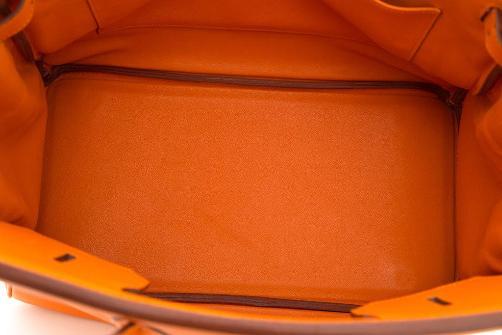 HermÃƒÆ’Ã‚Â¨s 2018 Orange Swift Leather Birkin 35CM Handbag