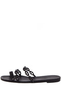 HermÃƒÆ’Ã‚Â¨s Black Rivage ChaÃƒÆ’Ã‚Â®ne d'Ancre Insignia Rubber Sandals SZ 41