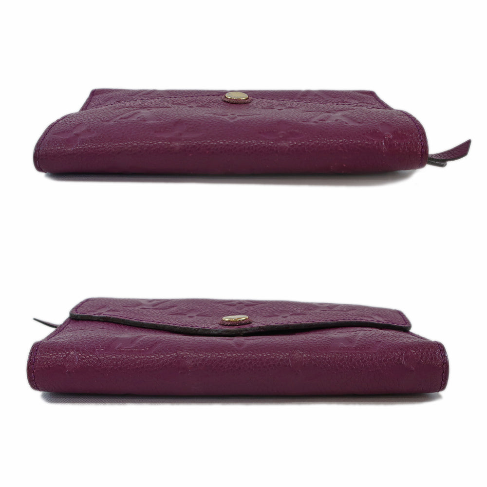 Louis Vuitton Portefolio Curry M60567 Purple Monogram Leather Compact Wallet  Female Wallet