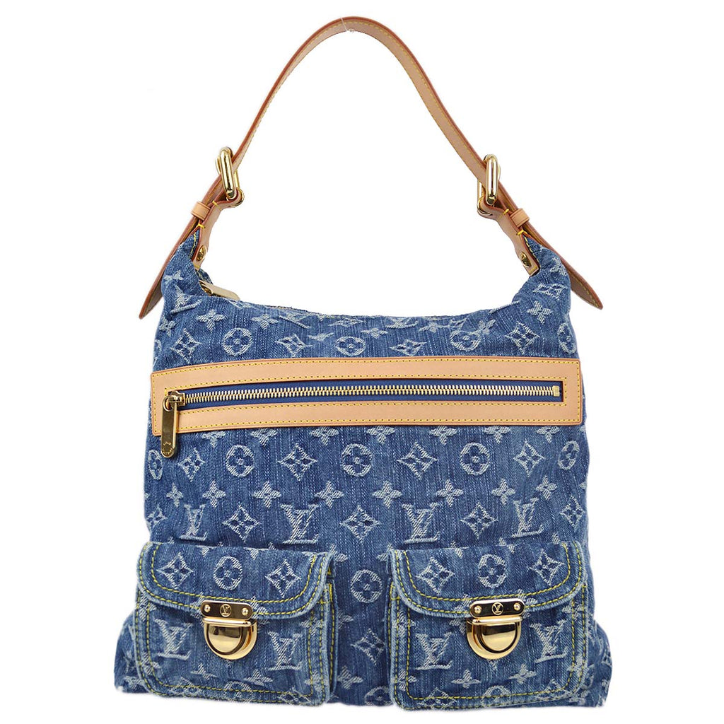 Louis Vuitton 2006 Monogram Denim Baggy GM Shoulder Bag M95048