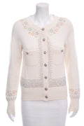 Chanel Cream Button Up Sweater SZ 34