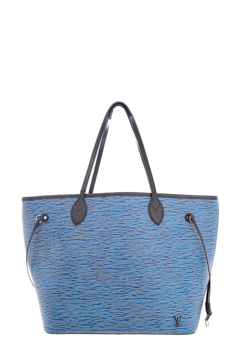 Louis Vuitton 2016 Blue Epi Denim Neverfull Handbag