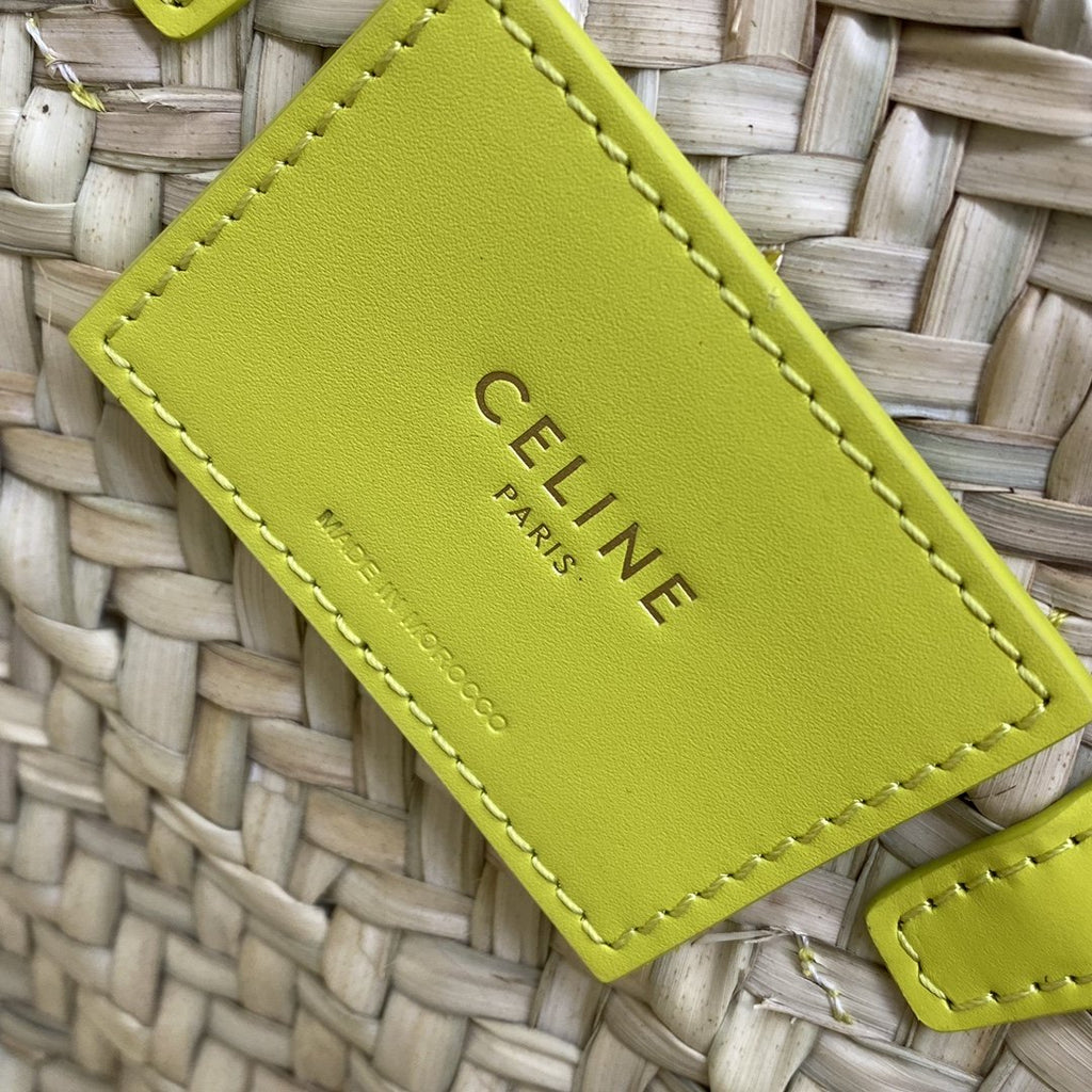 GLAMI Teen Triomphe GLAMI Classic Panier In Palm Leaves And Lizard Yellow For Women 8in/20cm 194004EH4.11CT