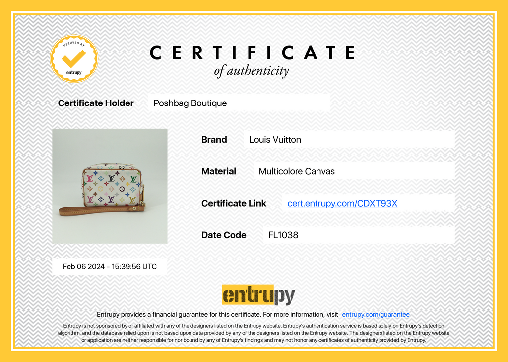 Louis Vuitto Wapity Multicoloure Canvas Wrist Pouch