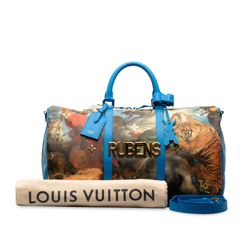 Louis Vuitton Musters Roubens Kipur Bandouliere 50 Boston Bag Shoulder Bag 2WAY M43344 Multi-Color Blue Leather Men Louis Vuitton