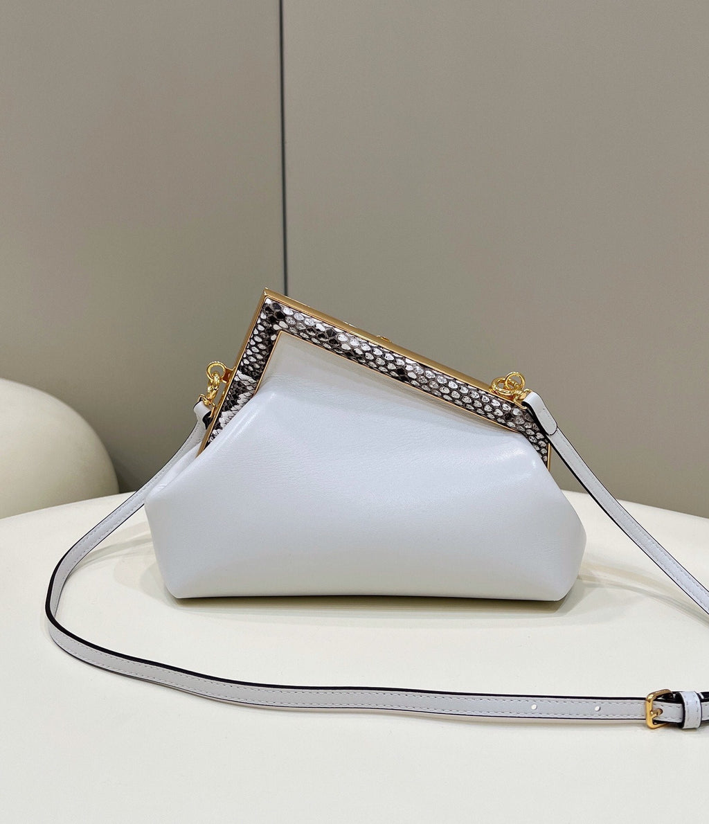 FI First Small White For Women, HandBags, Shoulder And Crossbody Bags 10.2in/26cm FF 8BP129