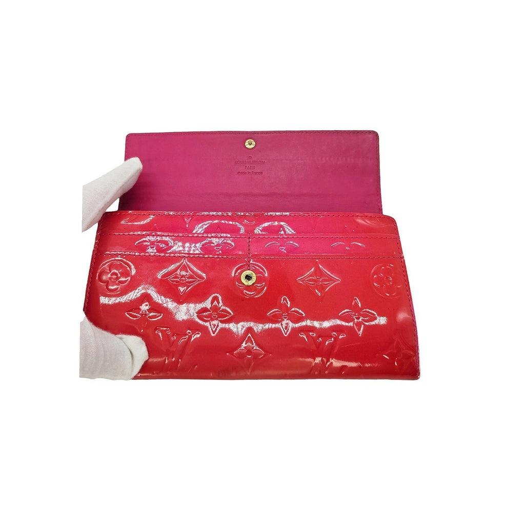 Louis Vuitton Monogram Sarah Vernis Wallet Rose Pop