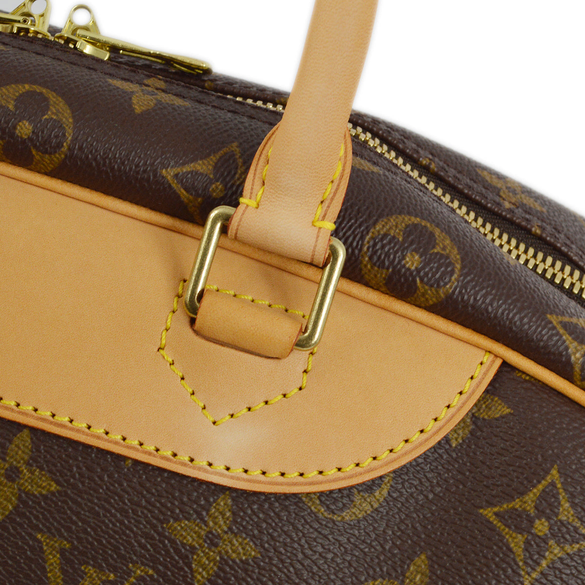 Louis Vuitton 2003 Monogram Deauville Bowling Vanity Handbag M47270